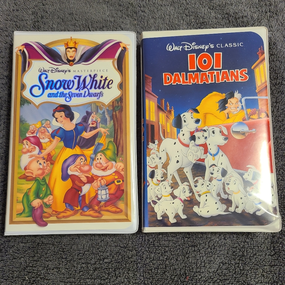 Disney Snow White and The Seven Dwarfs & 101 Dalmatians VHS - Picture 1 of 15